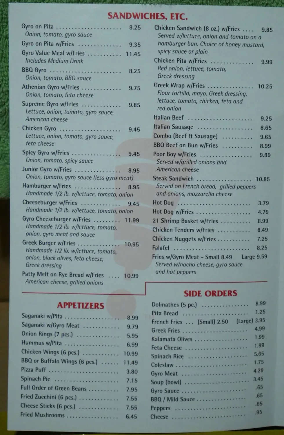 Menu 4