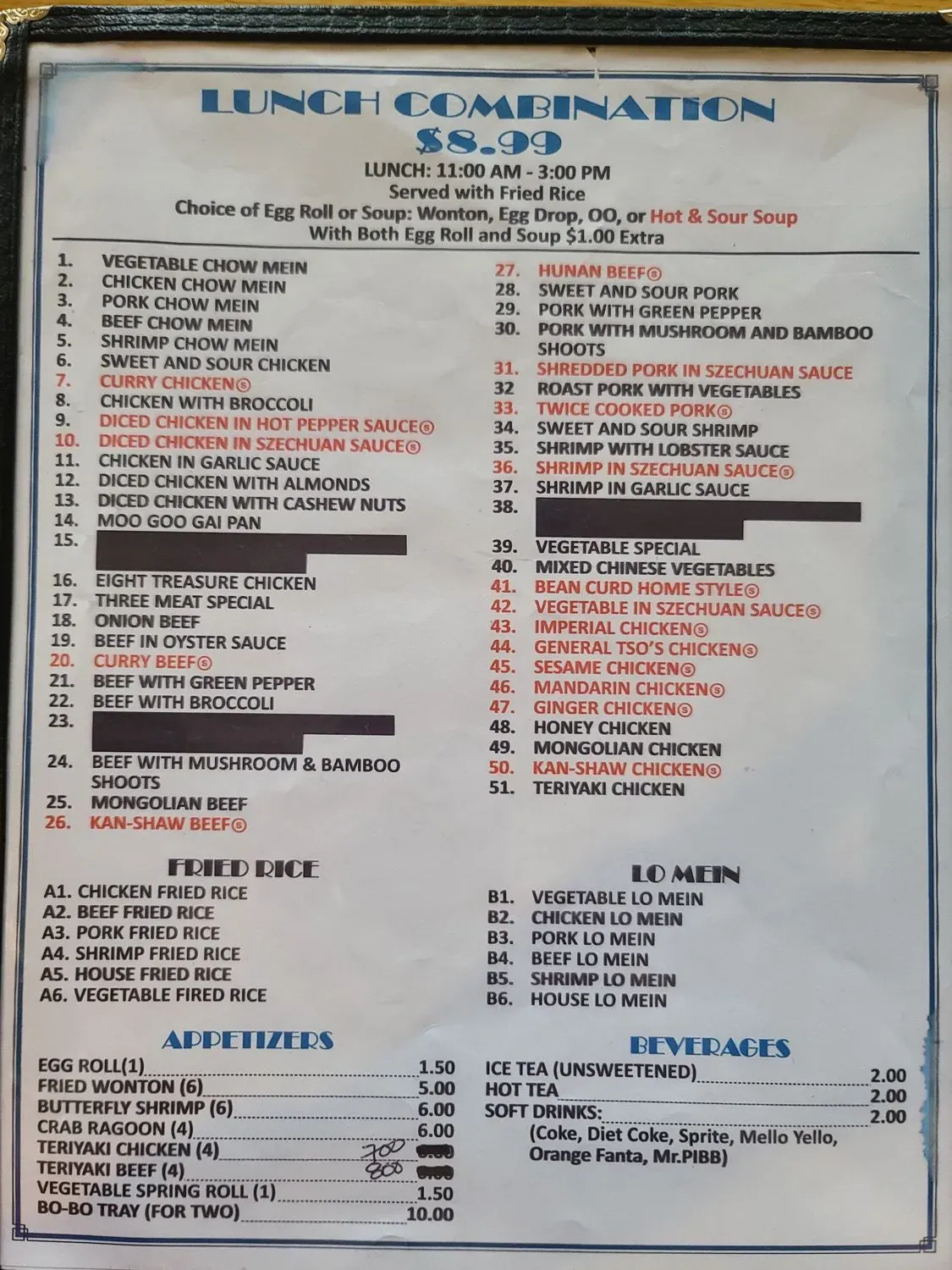 Menu 1