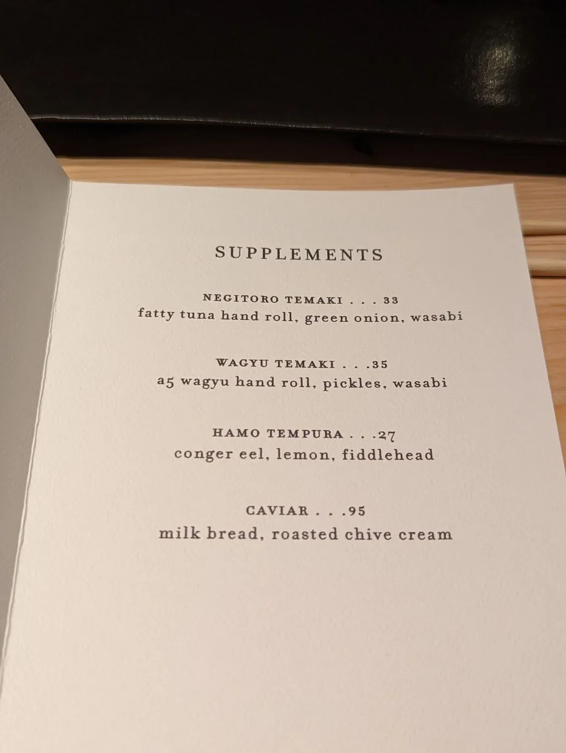 Menu 1