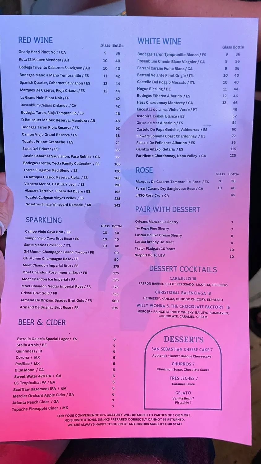 Menu 5