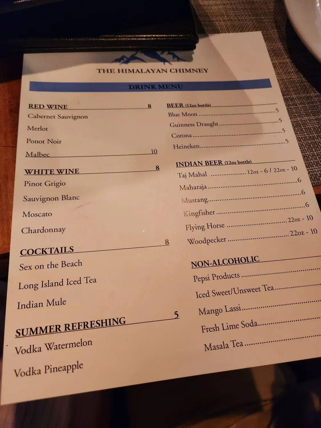 Menu 5