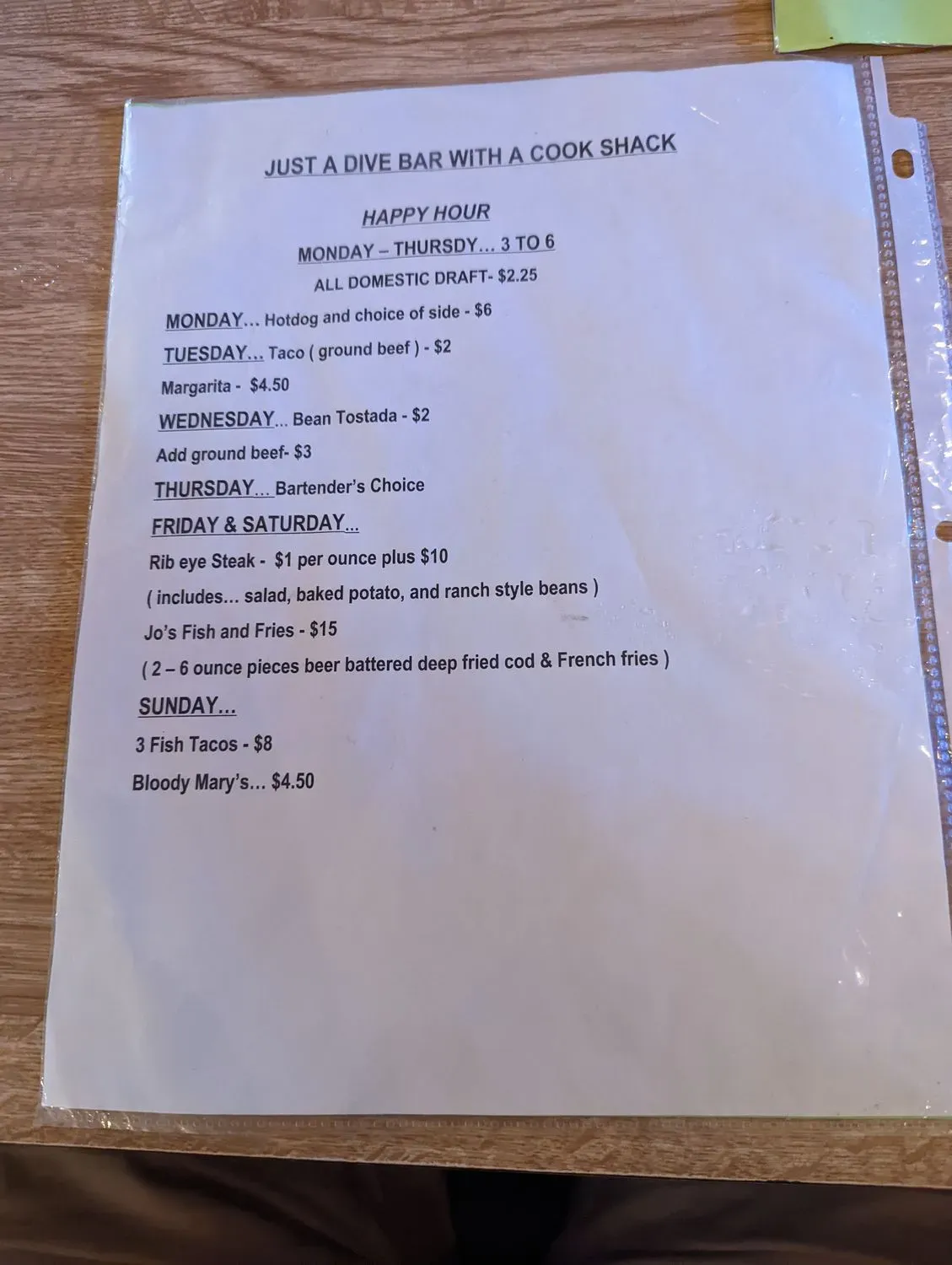 Menu 4