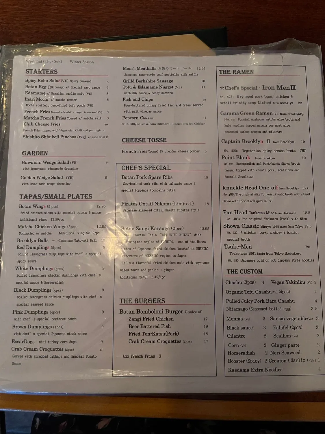 Menu 5