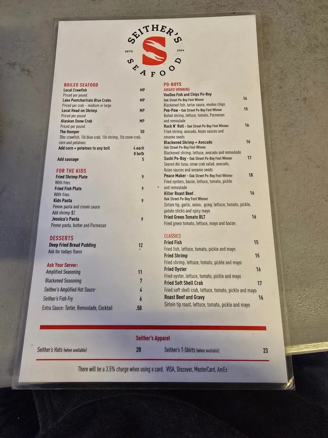 Menu 5