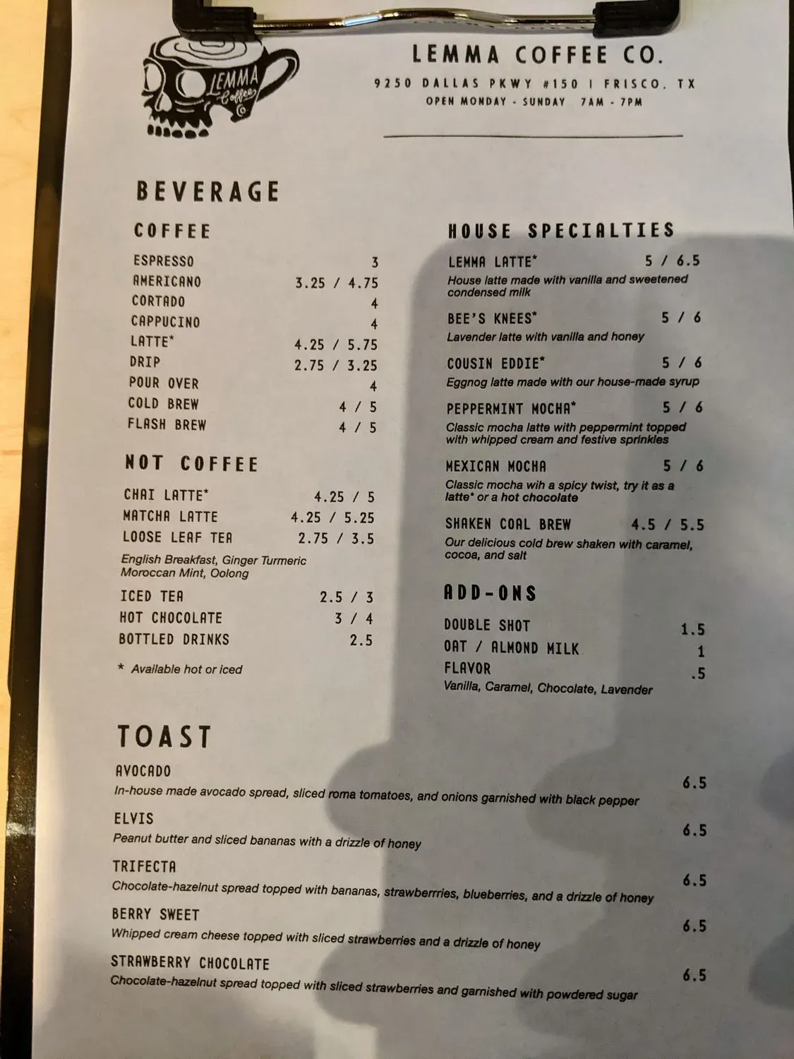 Menu 2