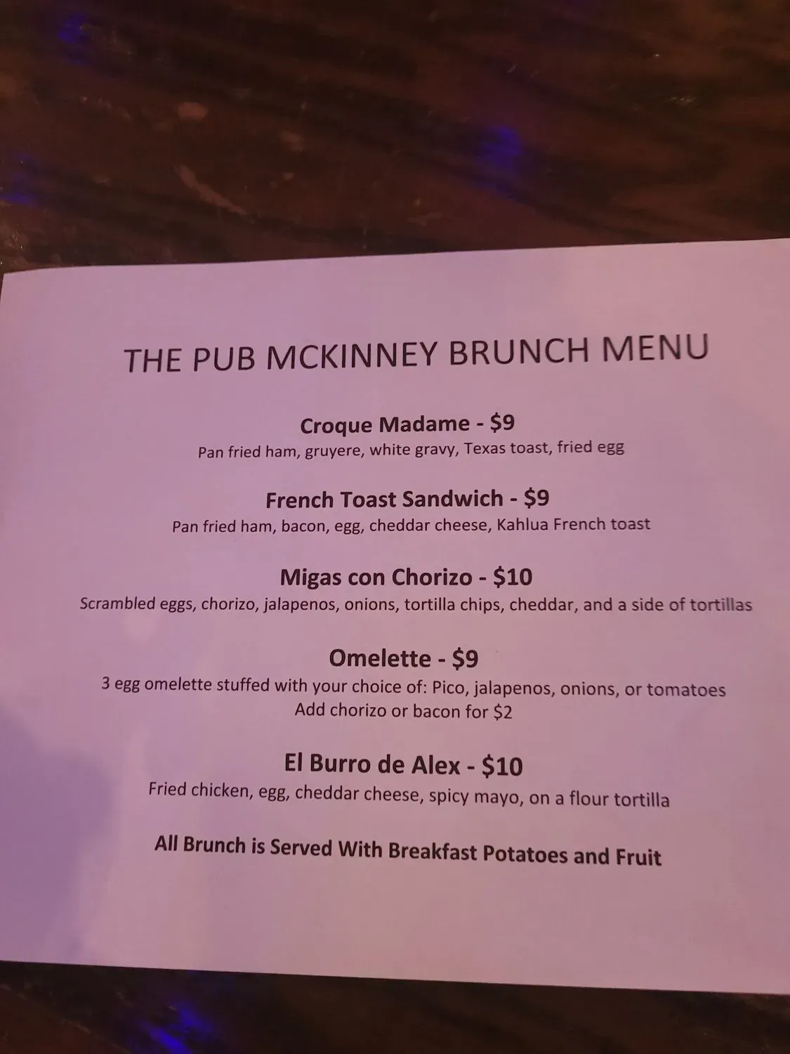 Menu 1