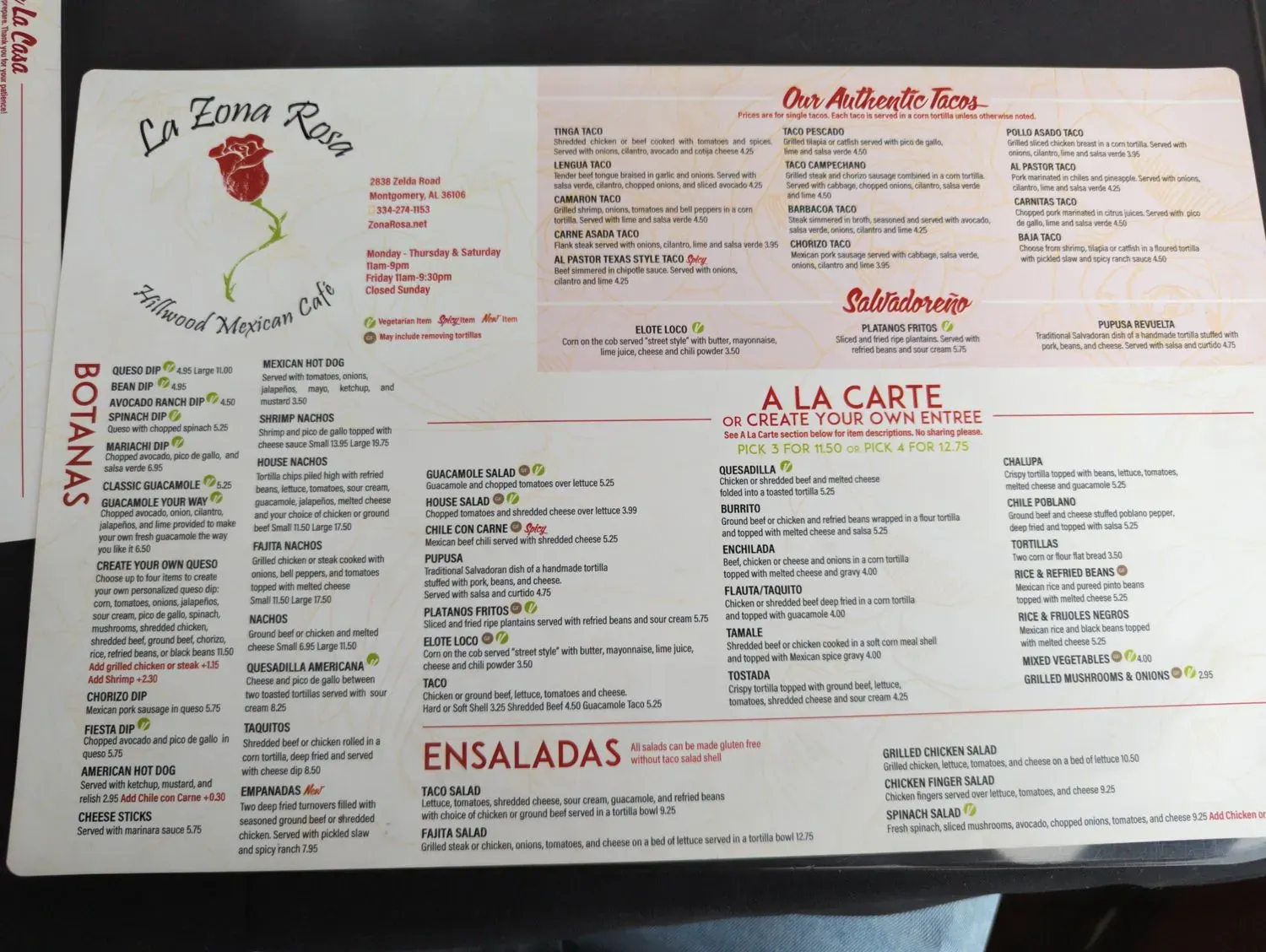 Menu 1