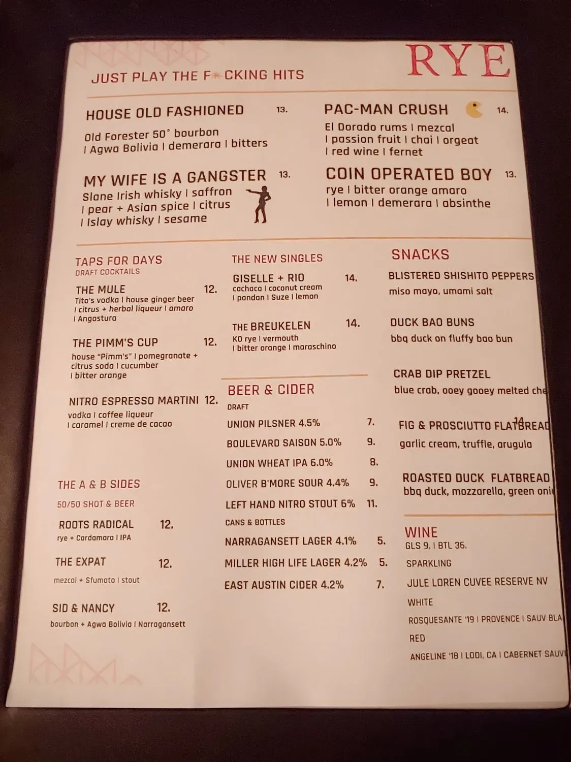 Menu 1