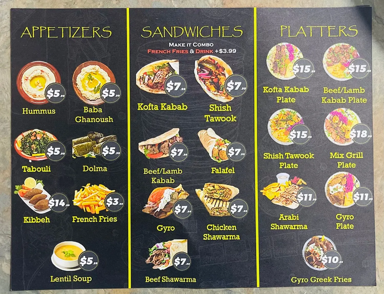 Menu 3