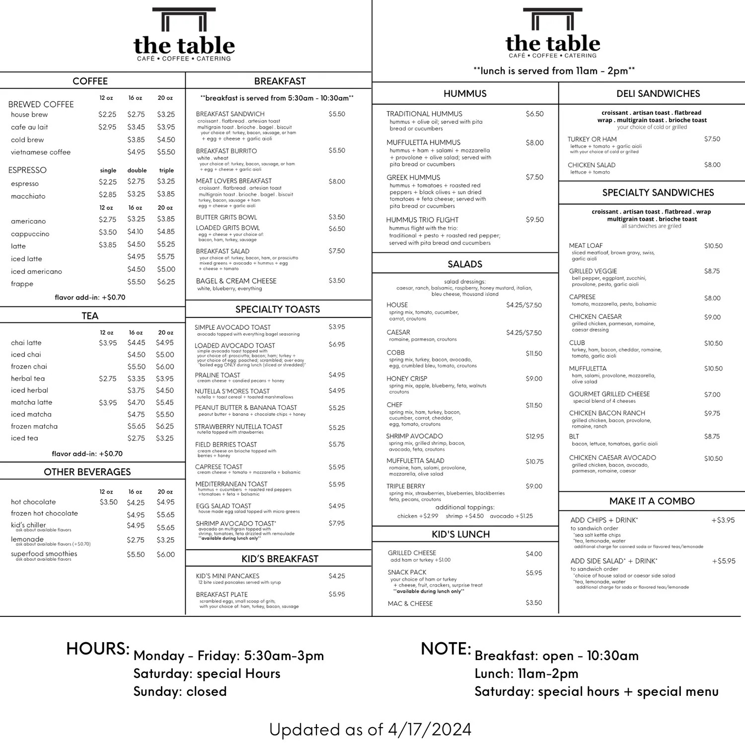 Menu 1