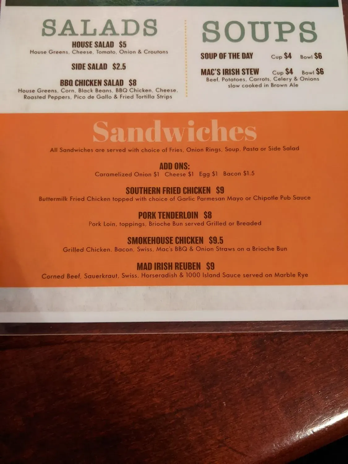 Menu 5