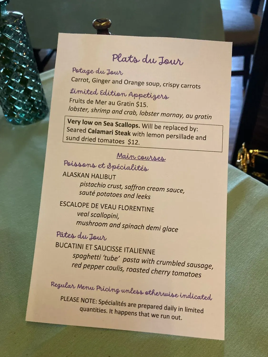 Menu 1