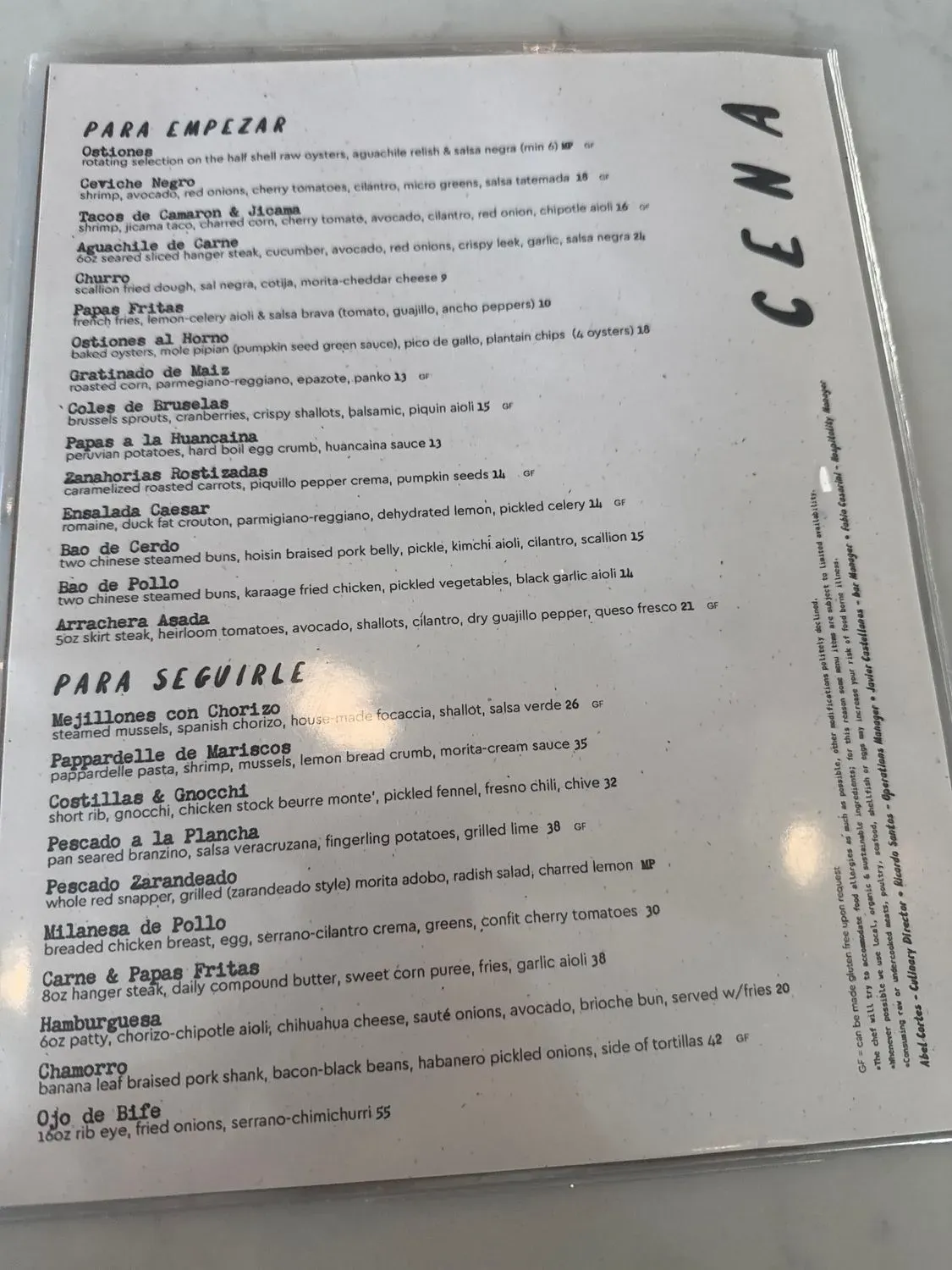 Menu 5