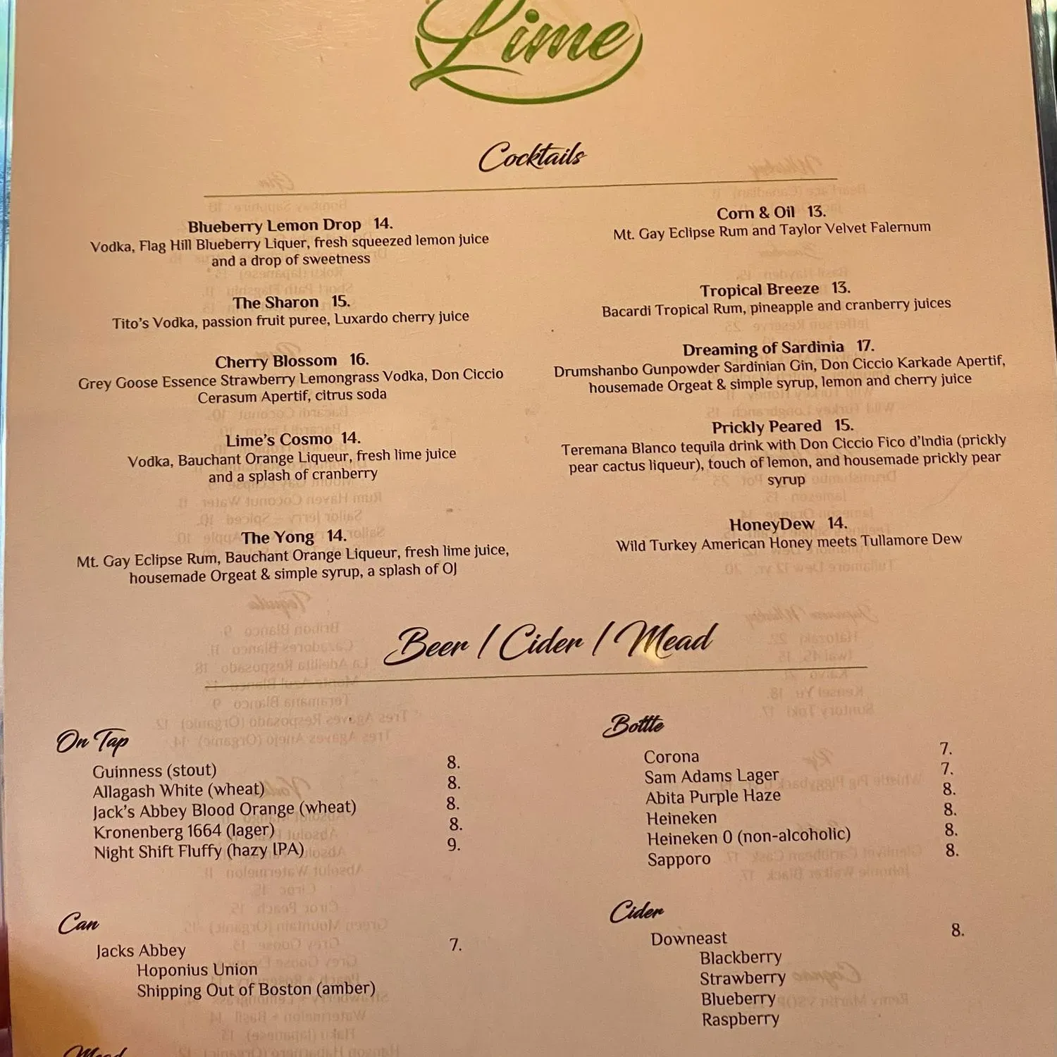 Menu 1