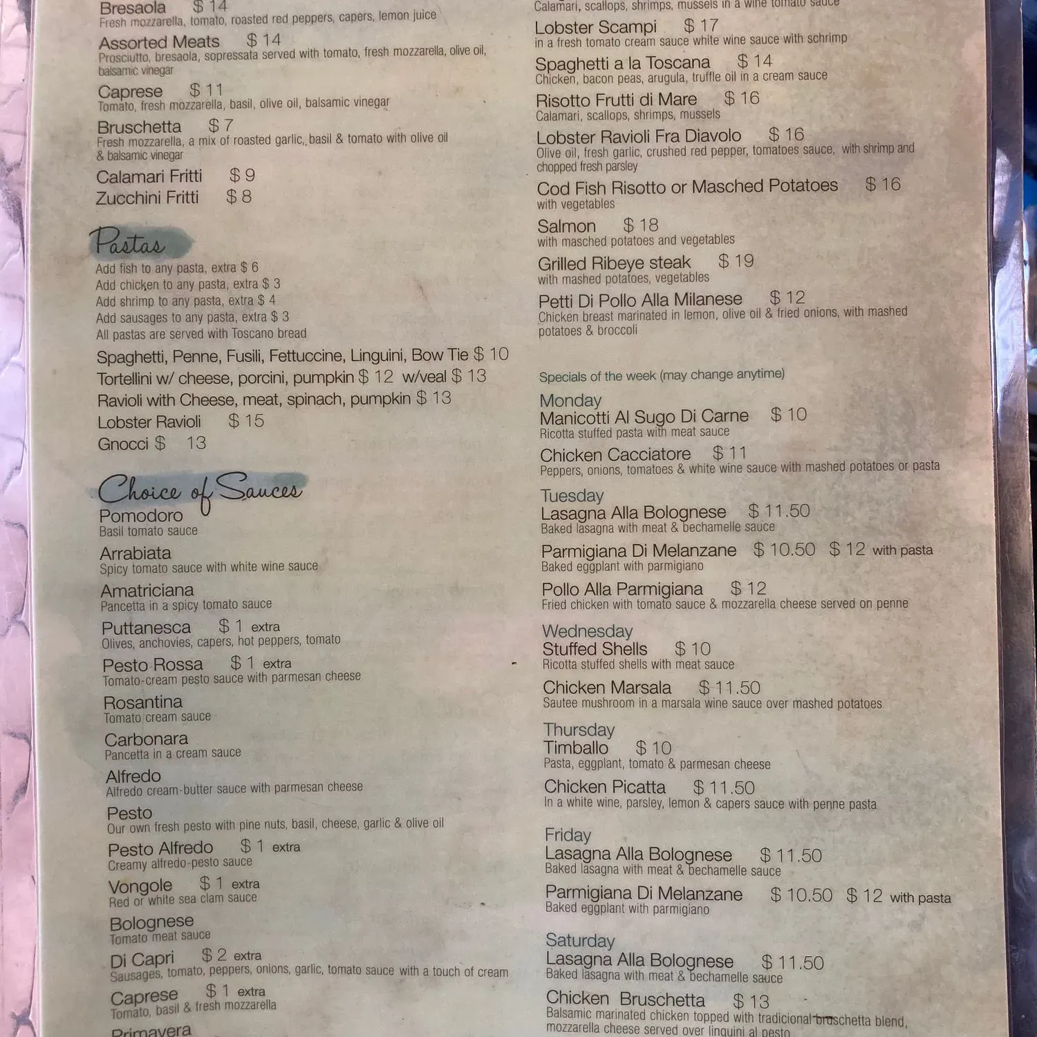 Menu 2