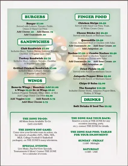 Menu 1