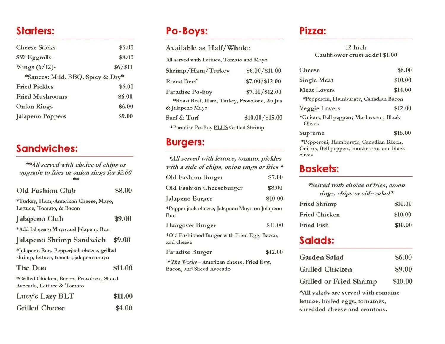 Menu 1