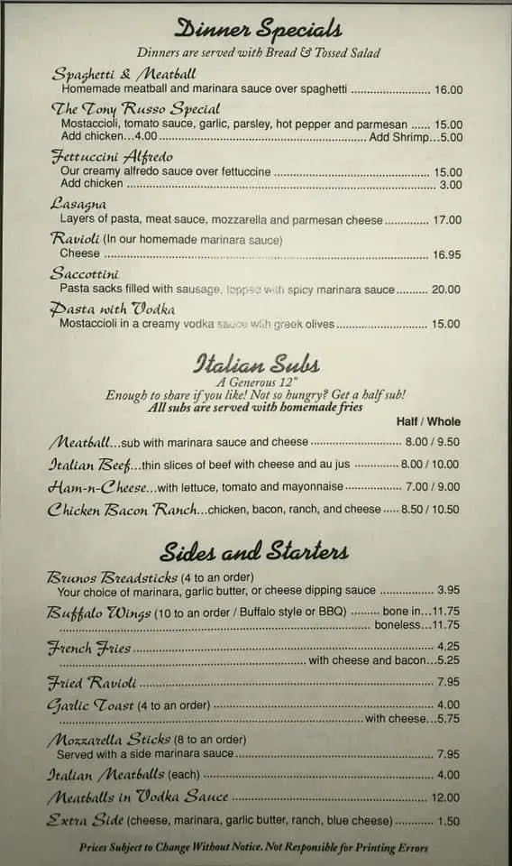 Menu 1