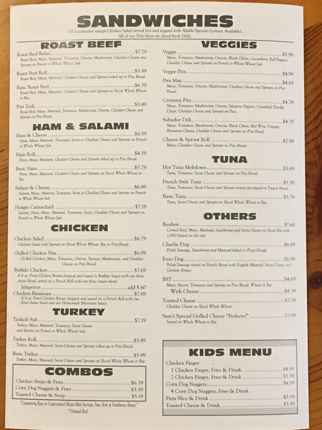 Menu 1