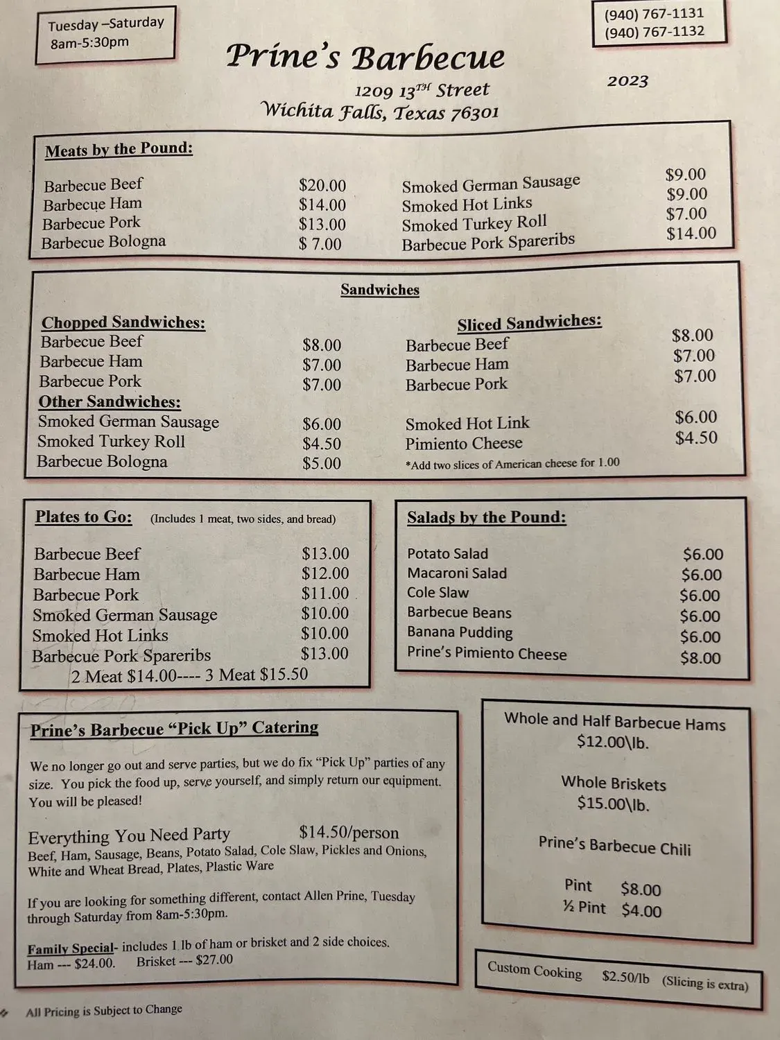 Menu 1