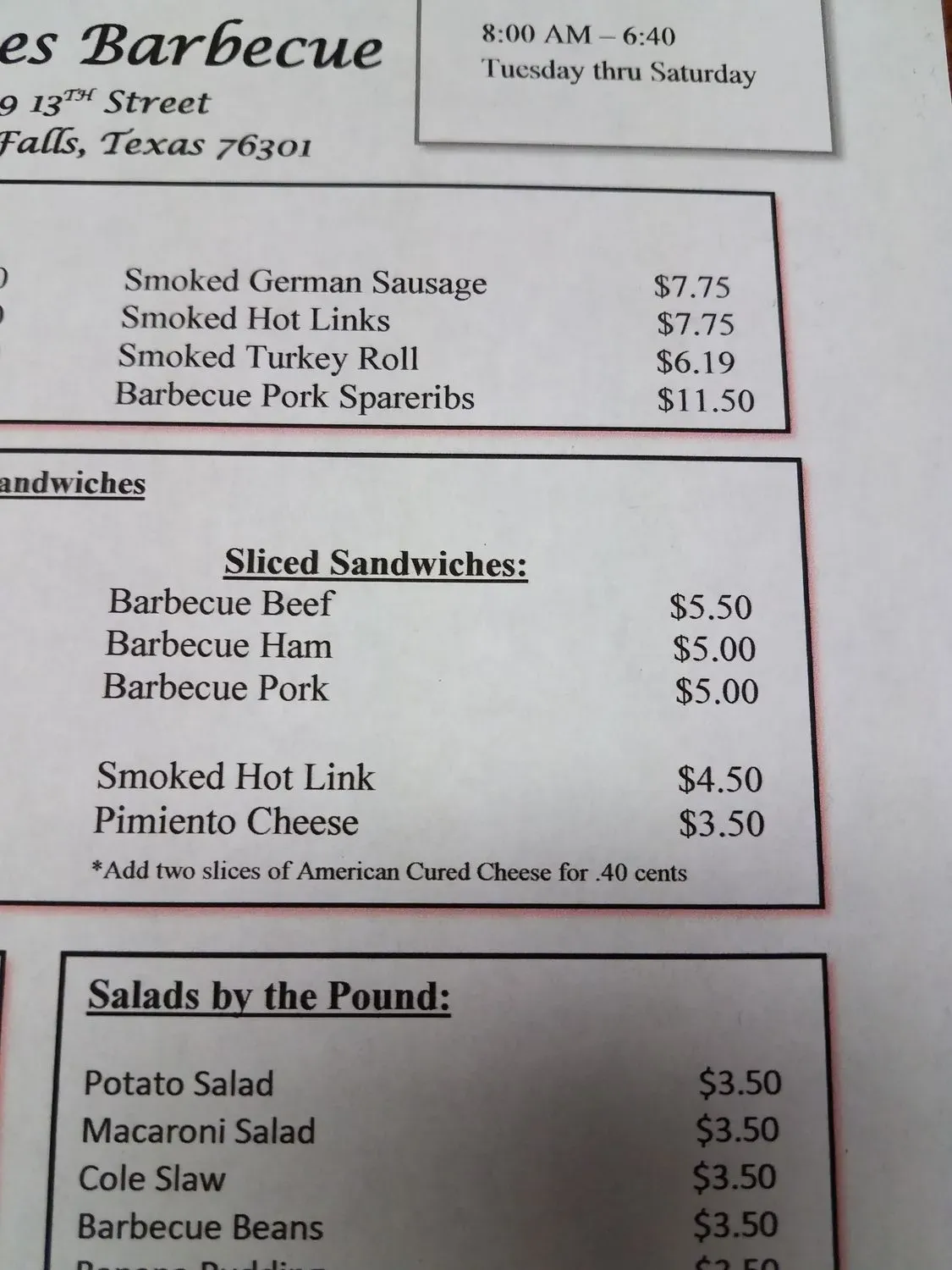 Menu 6