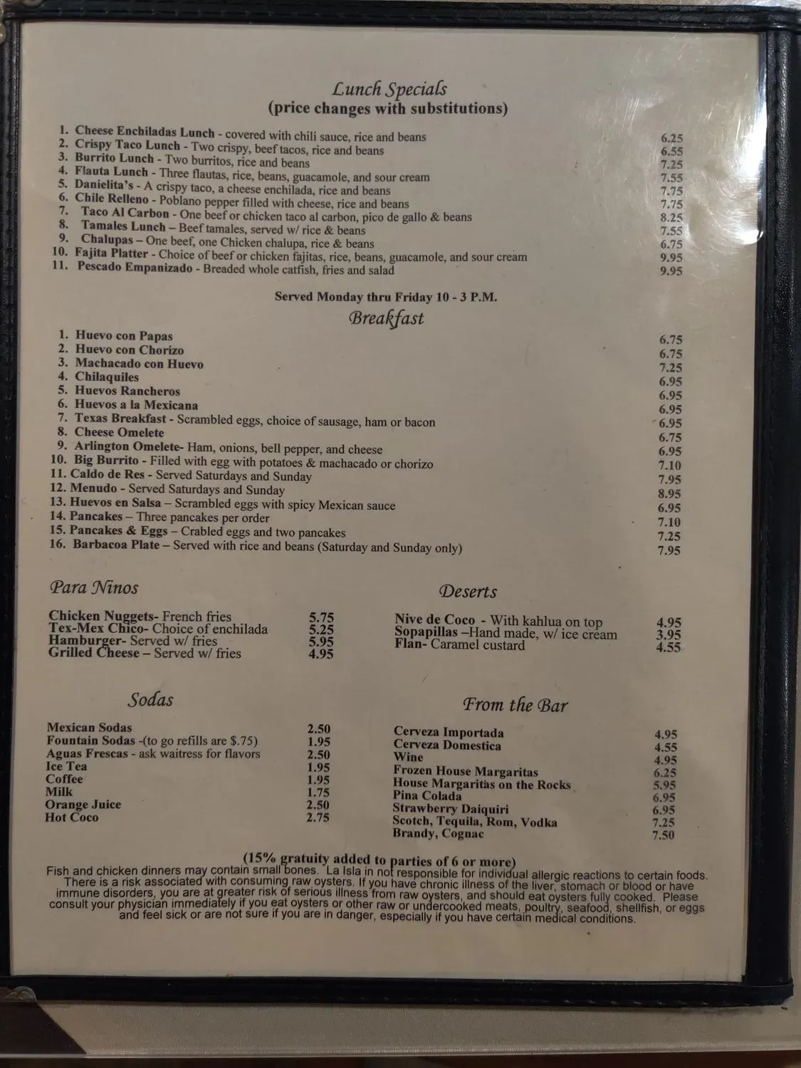 Menu 1