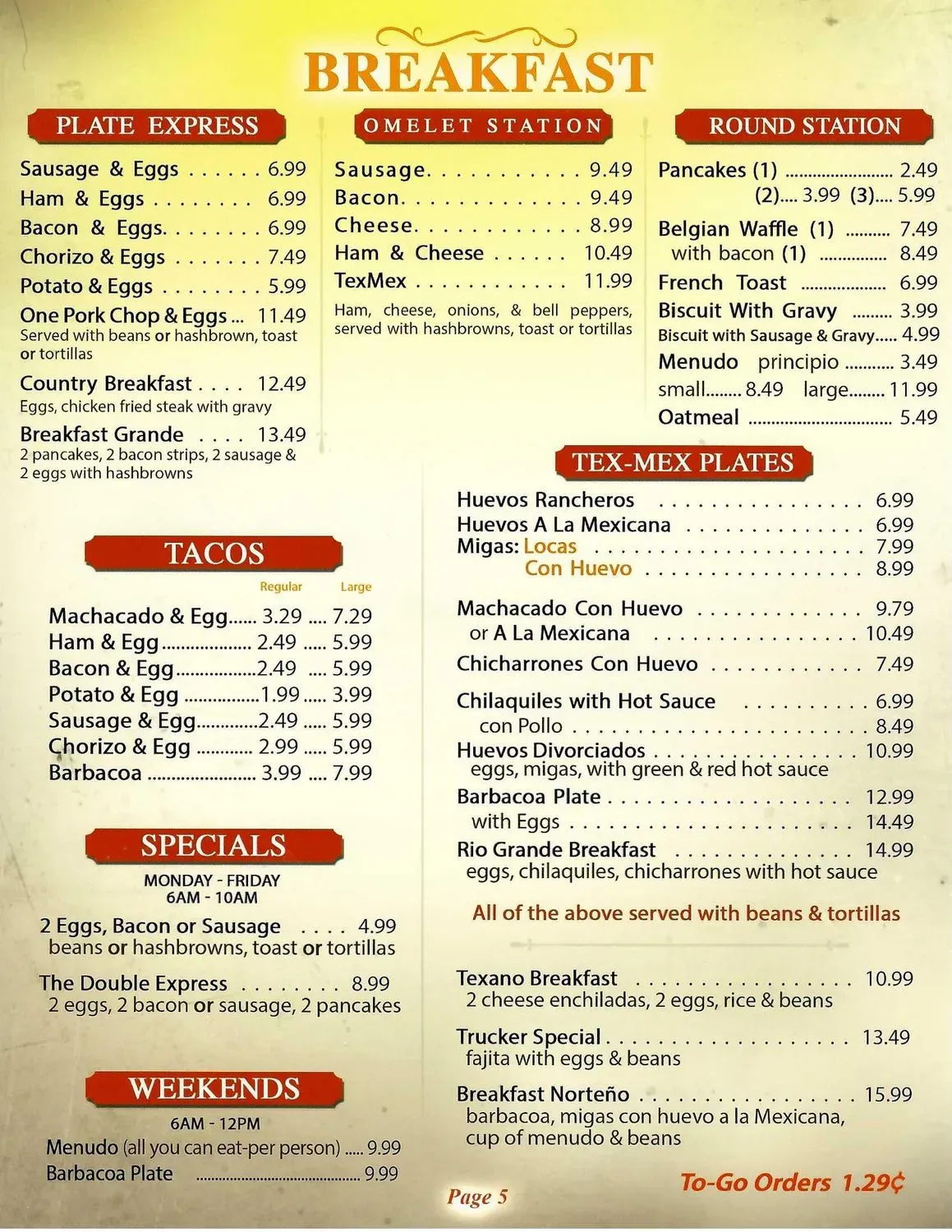 Menu 1