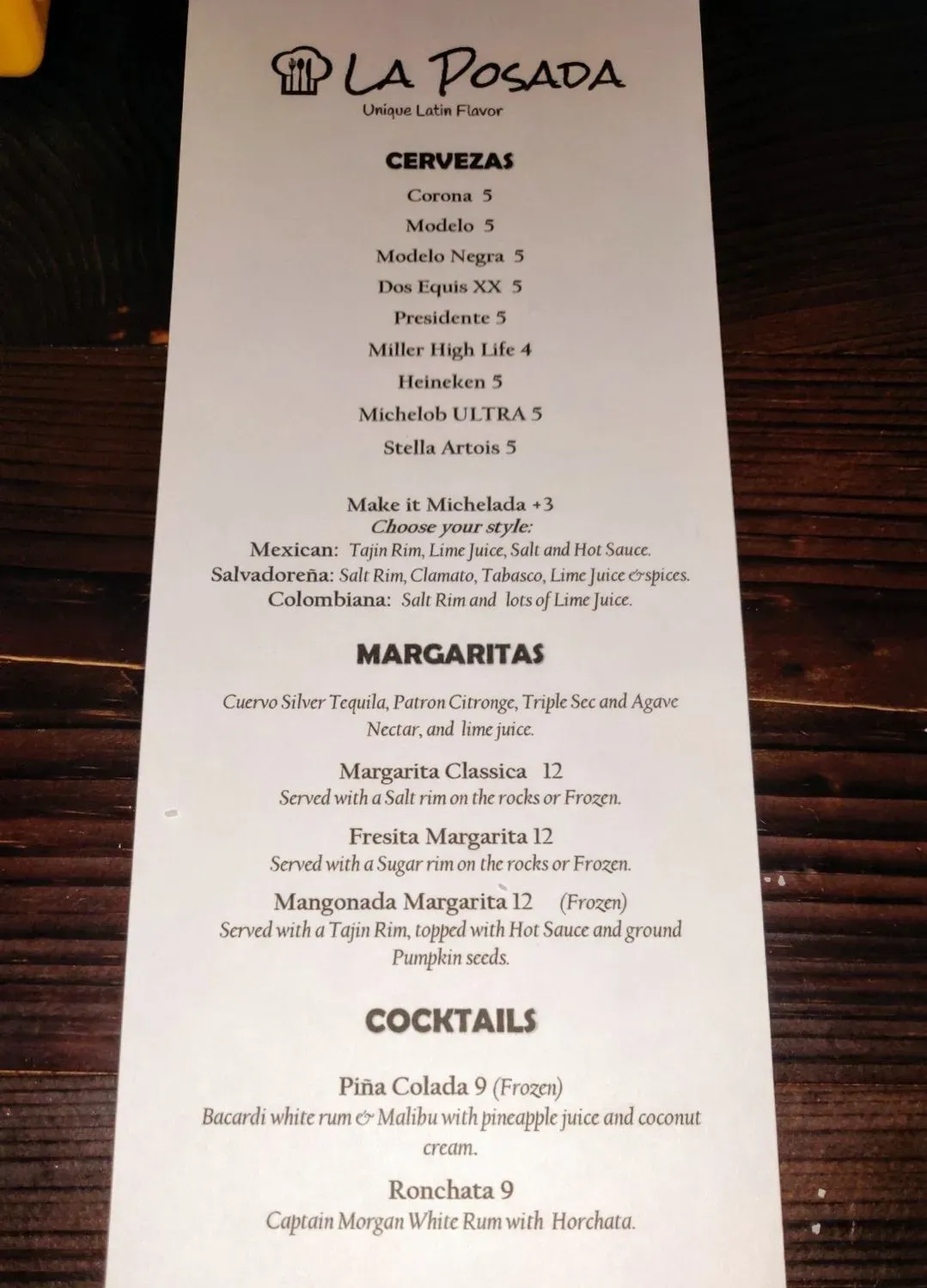 Menu 5