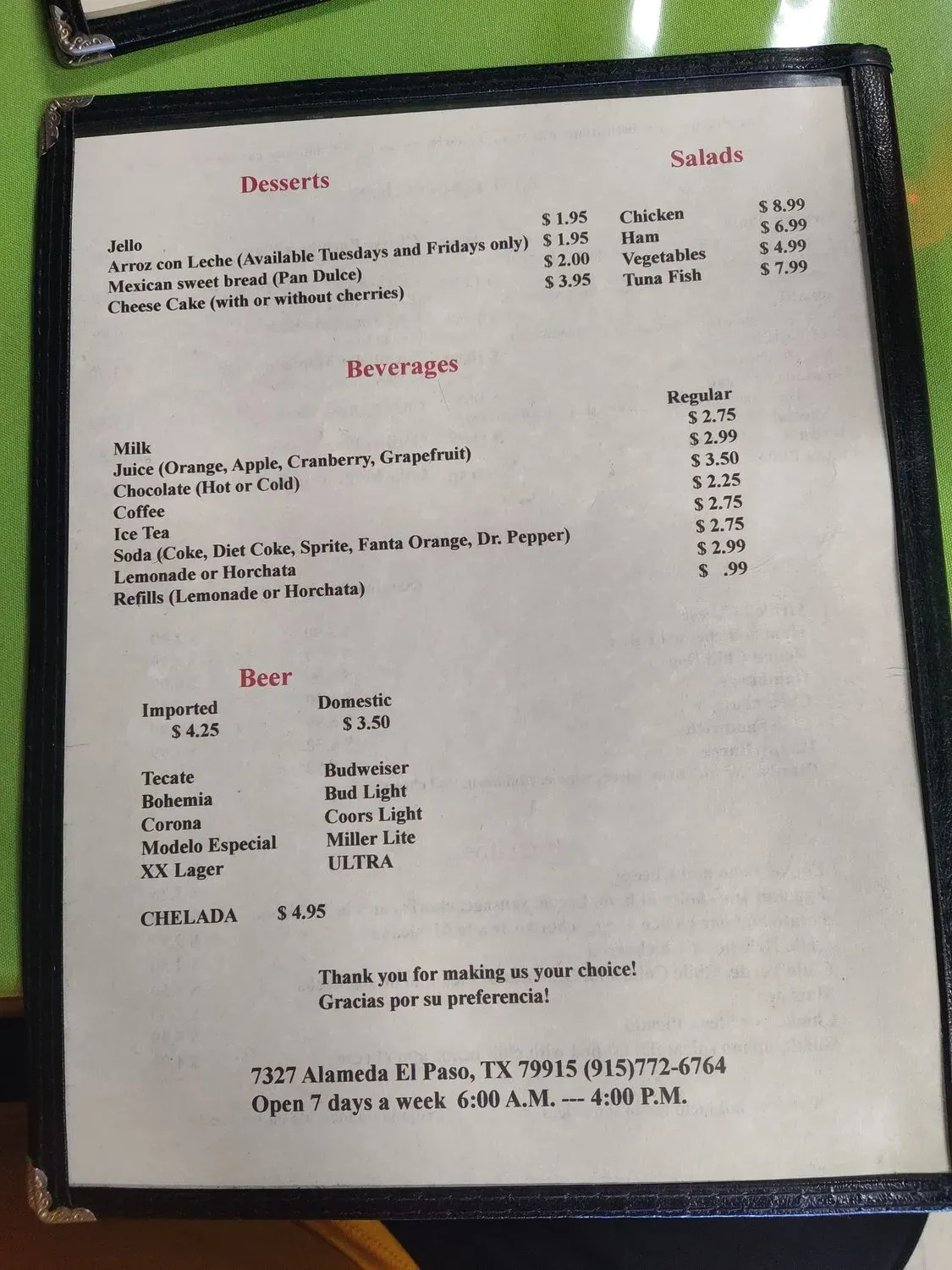 Menu 3