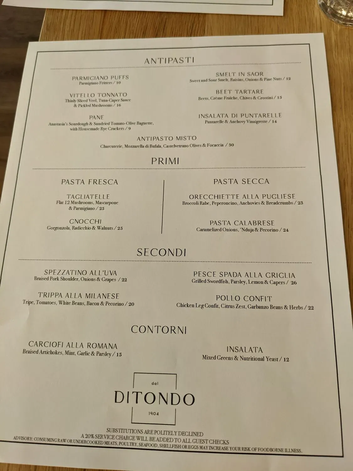 Menu 1