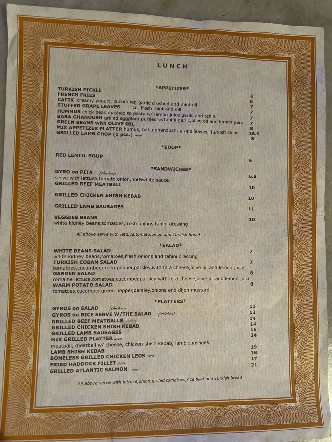 Menu 1