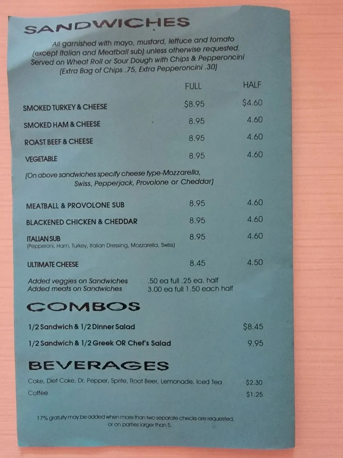 Menu 1