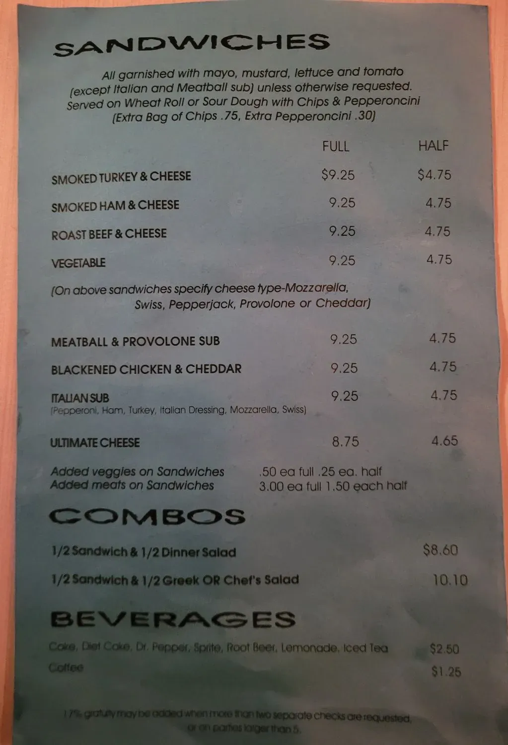 Menu 1