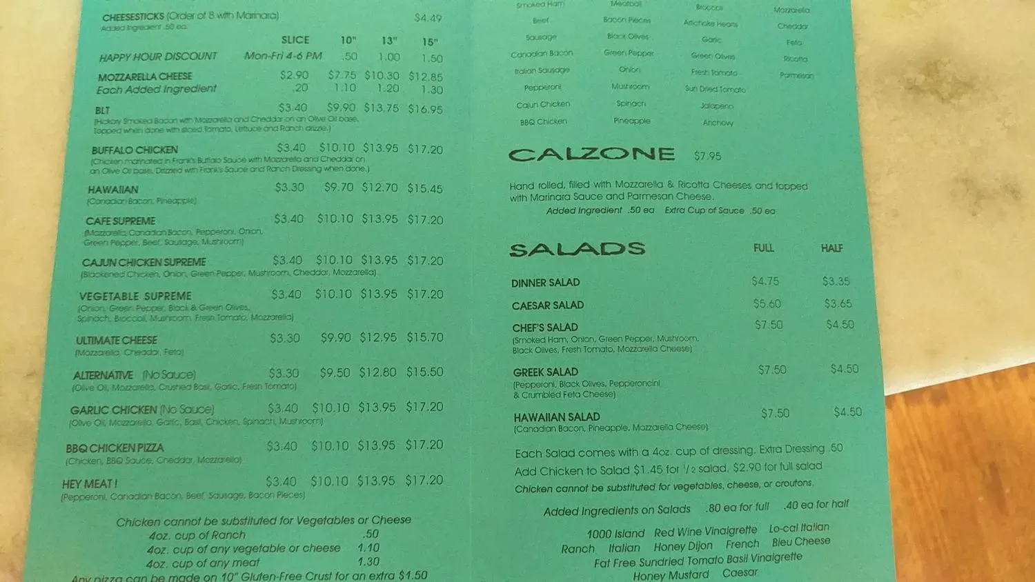 Menu 6