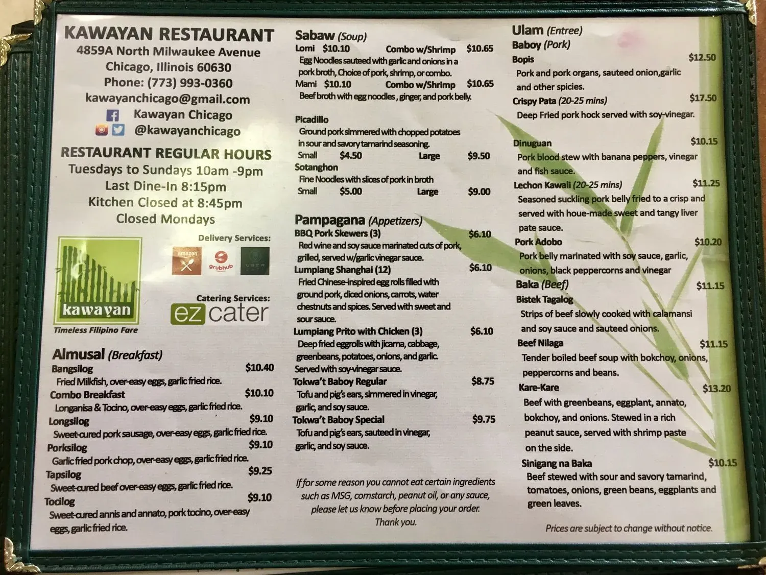 Menu 4