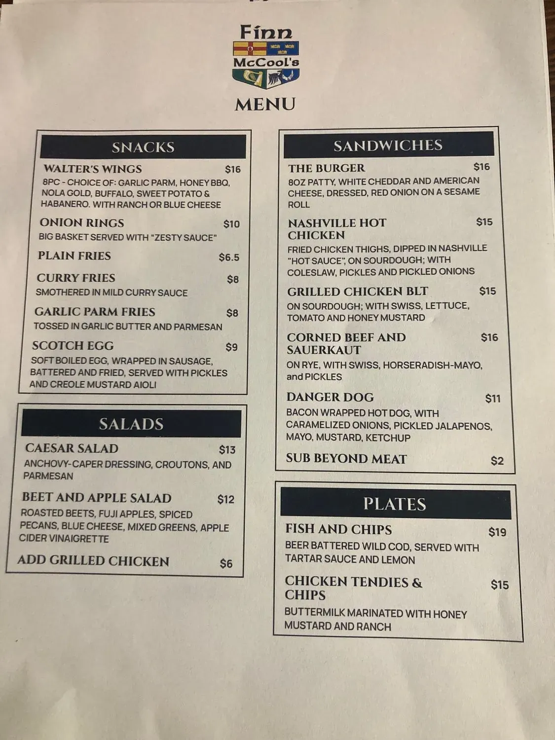 Menu 1