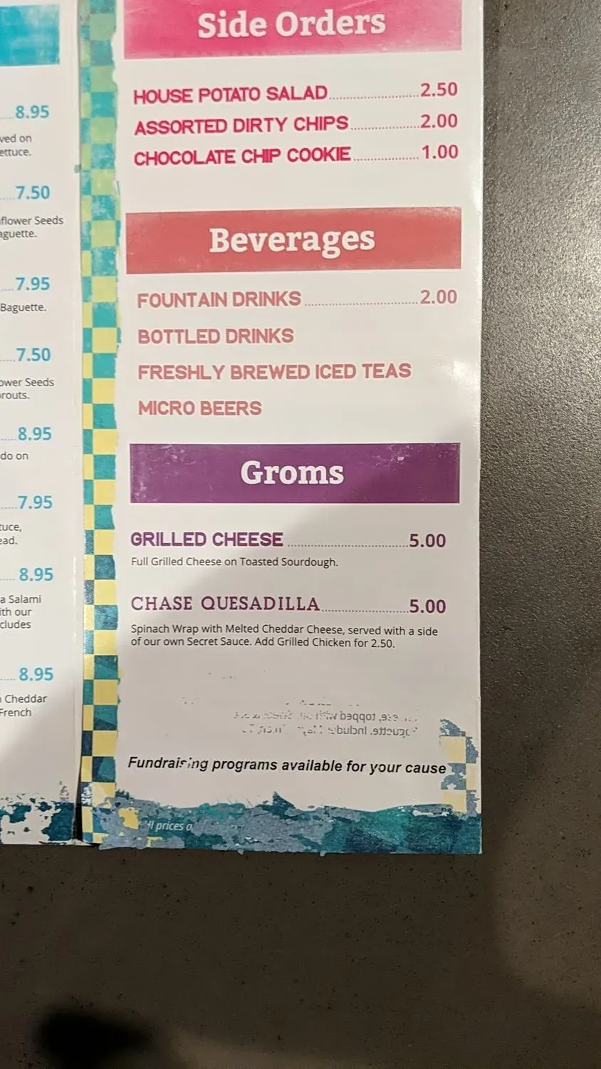 Menu 5