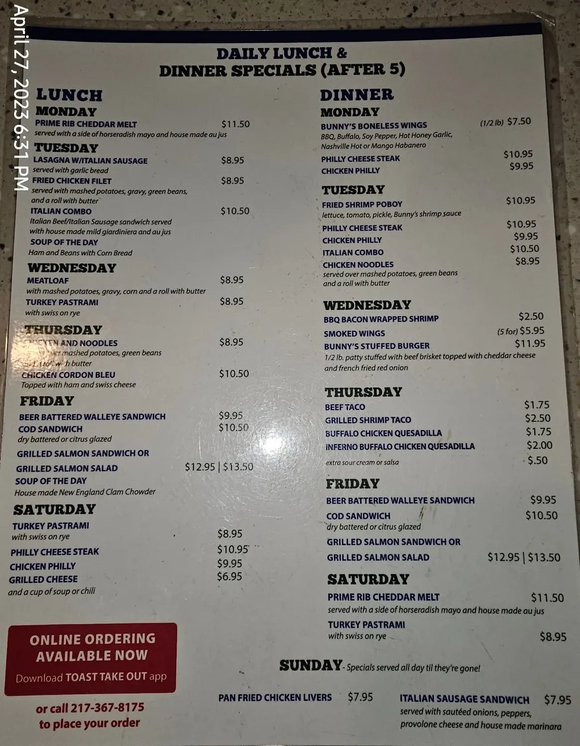 Menu 4