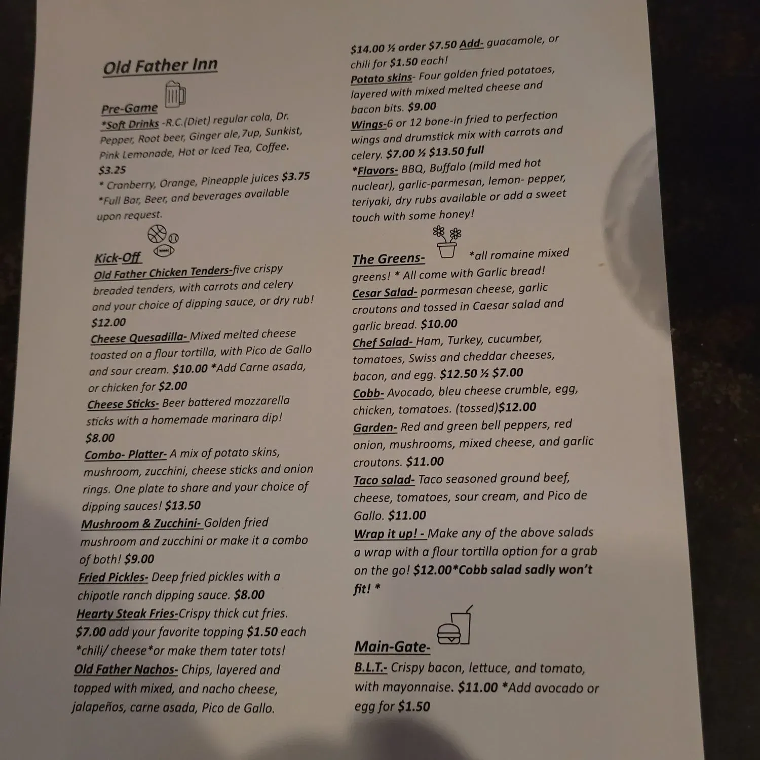 Menu 1