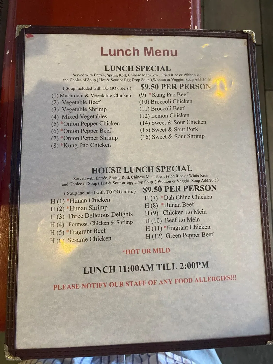 Menu 1