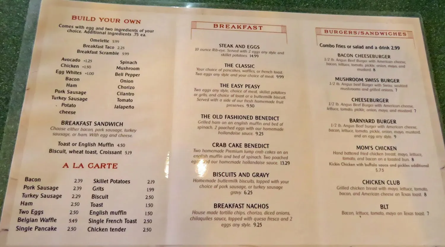 Menu 1