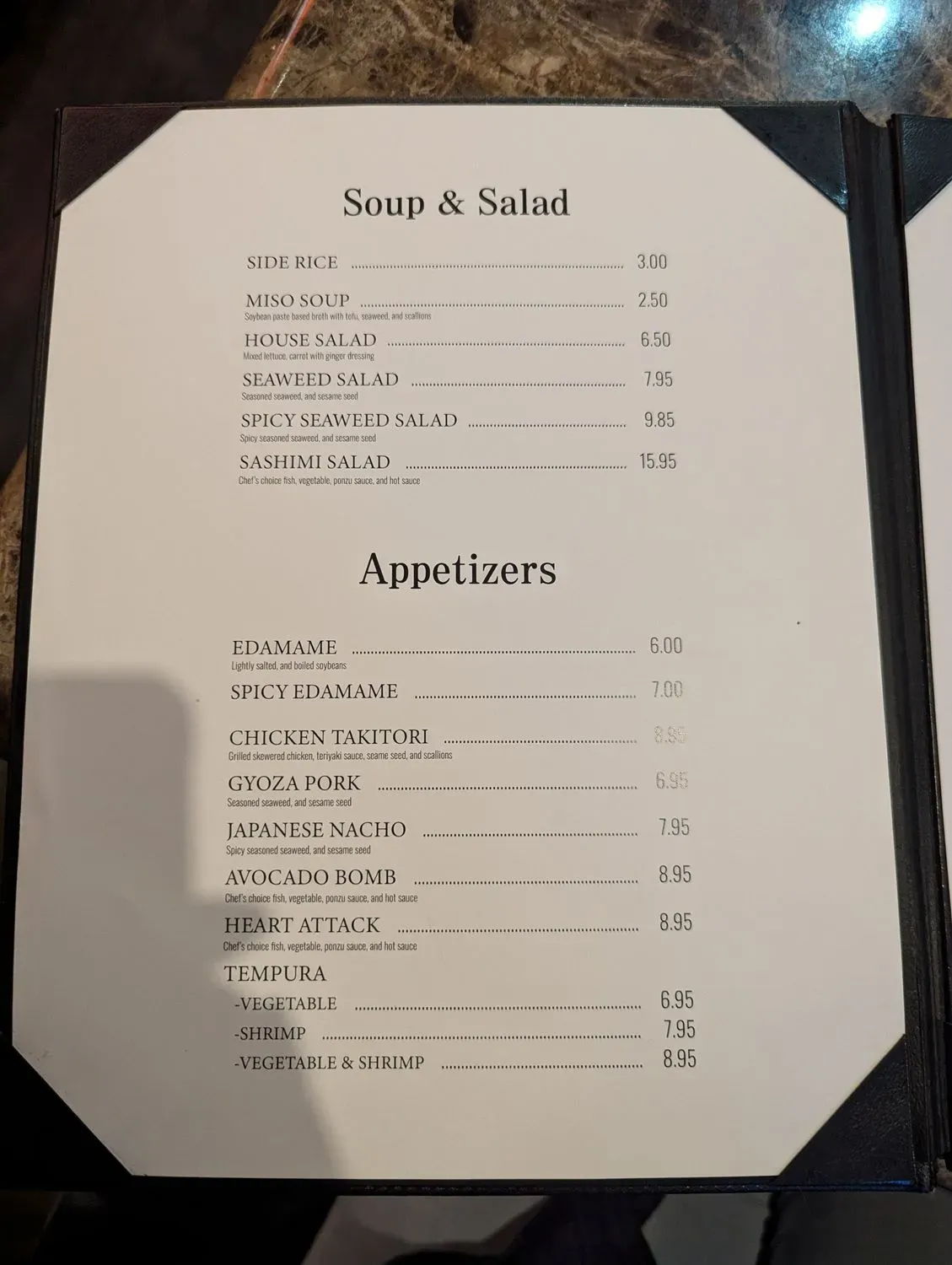 Menu 5