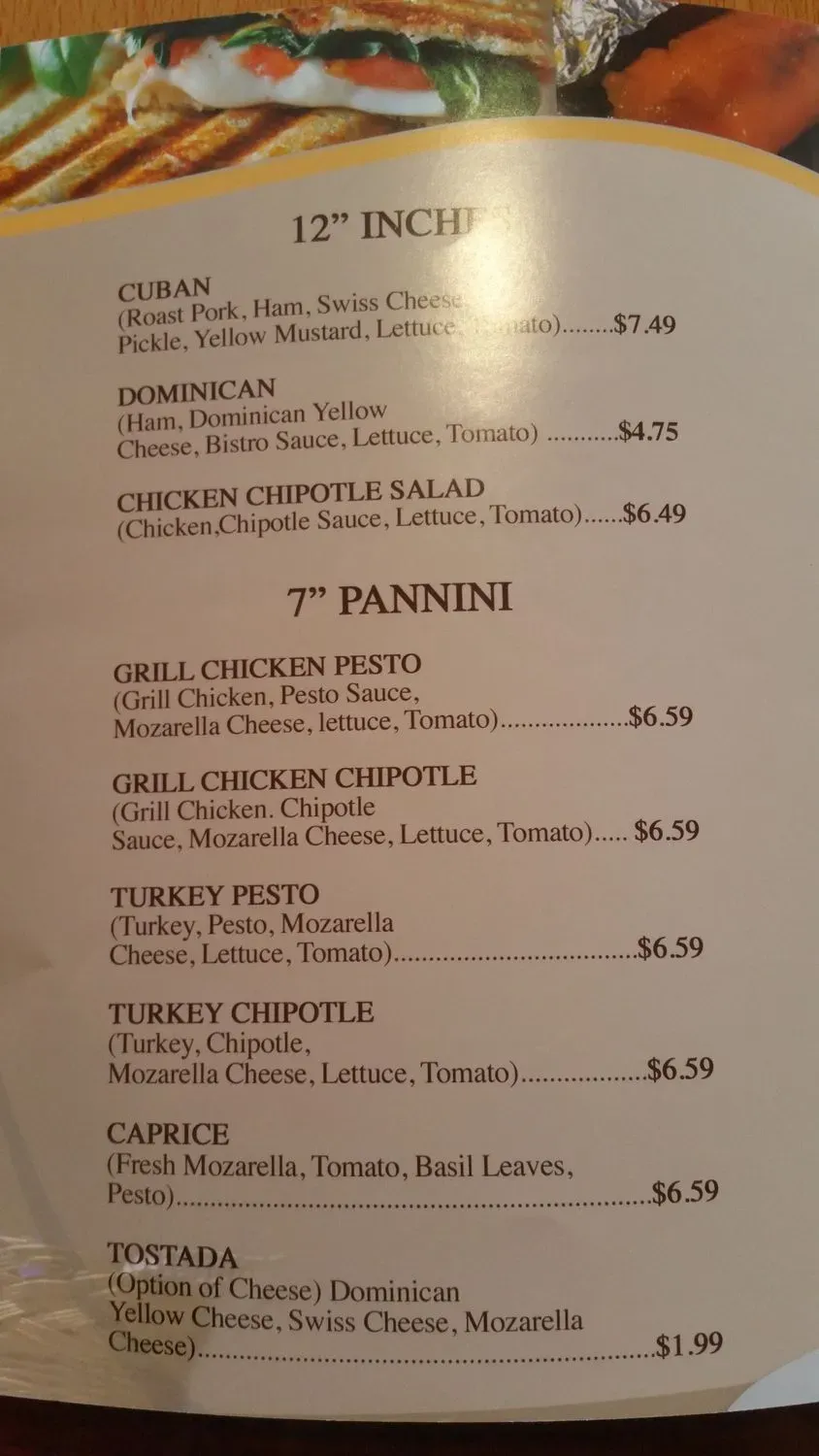 Menu 1