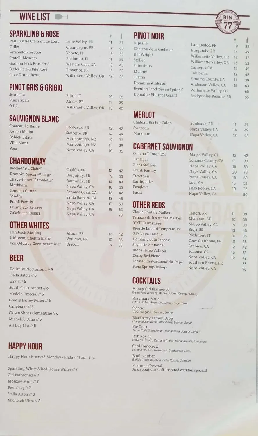 Menu 1