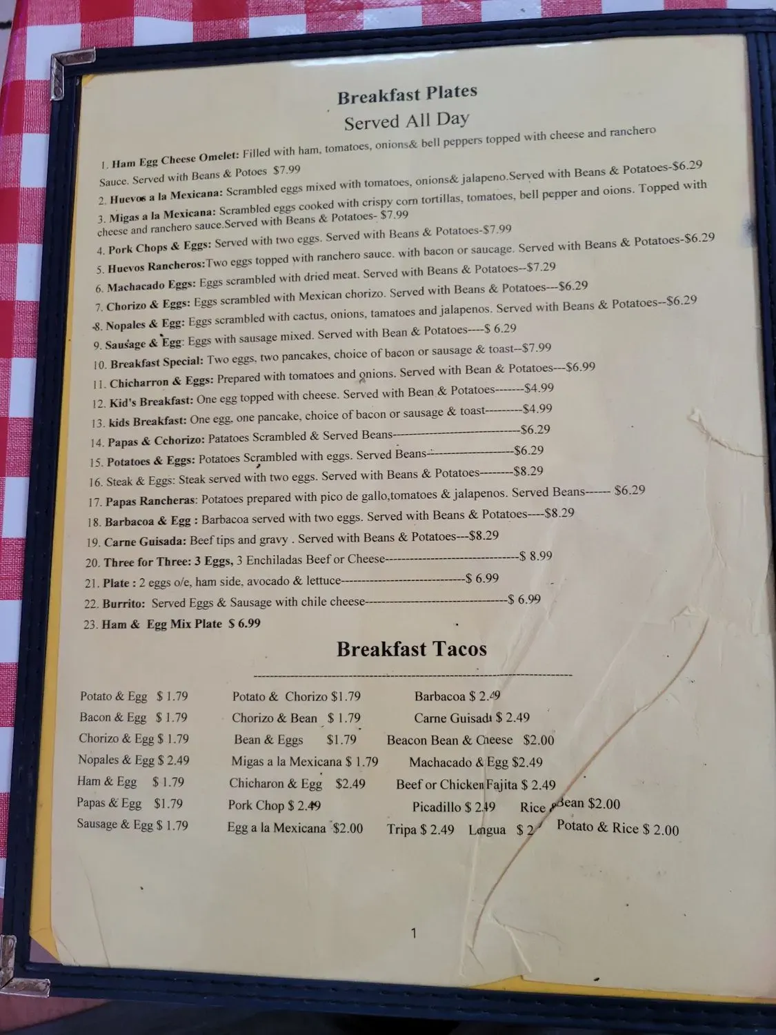 Menu 1