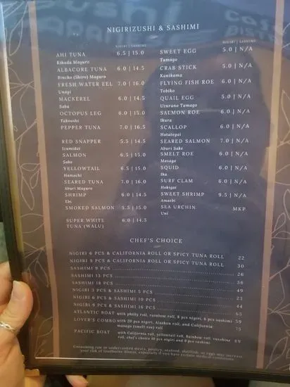 Menu 5