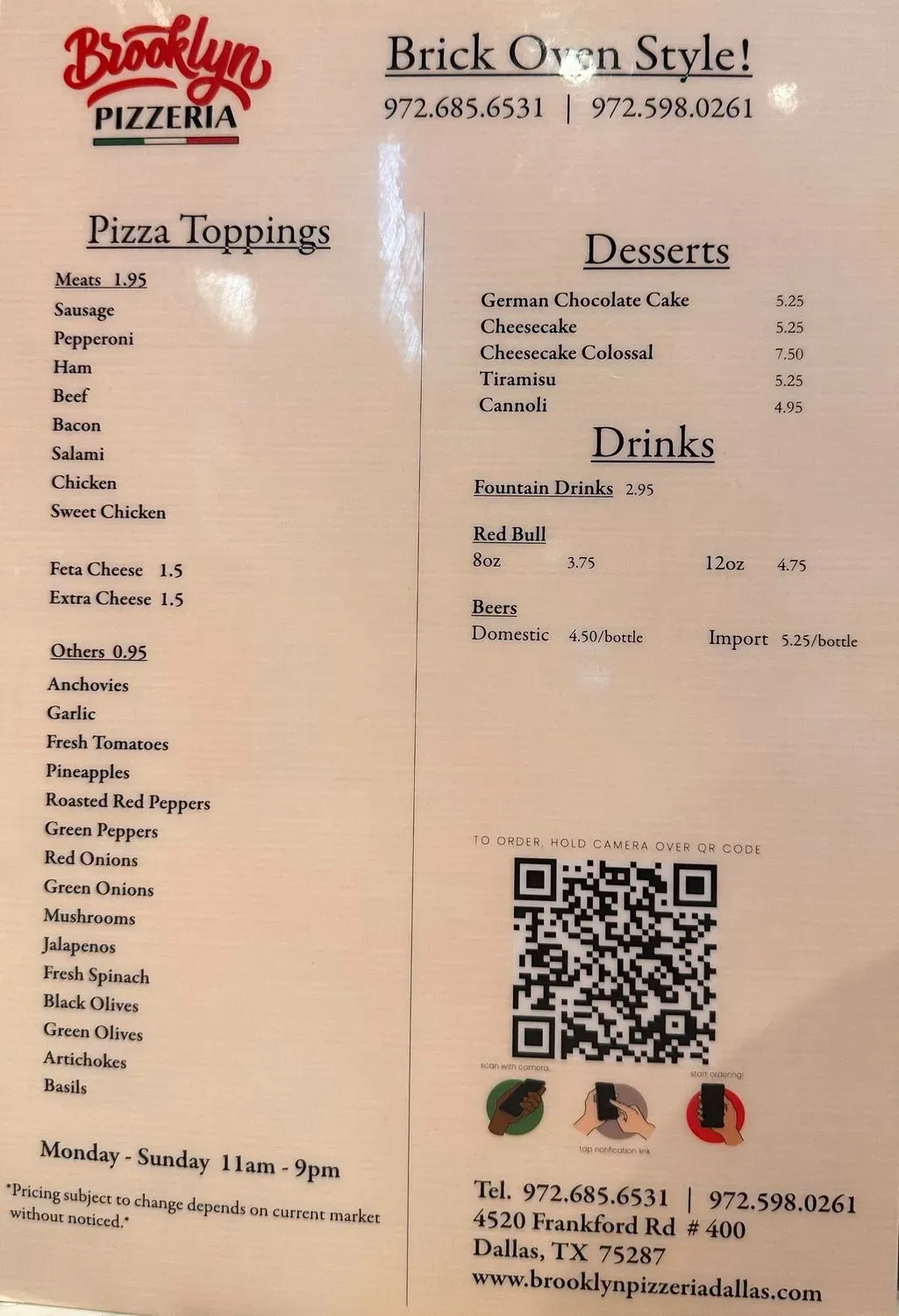 Menu 1