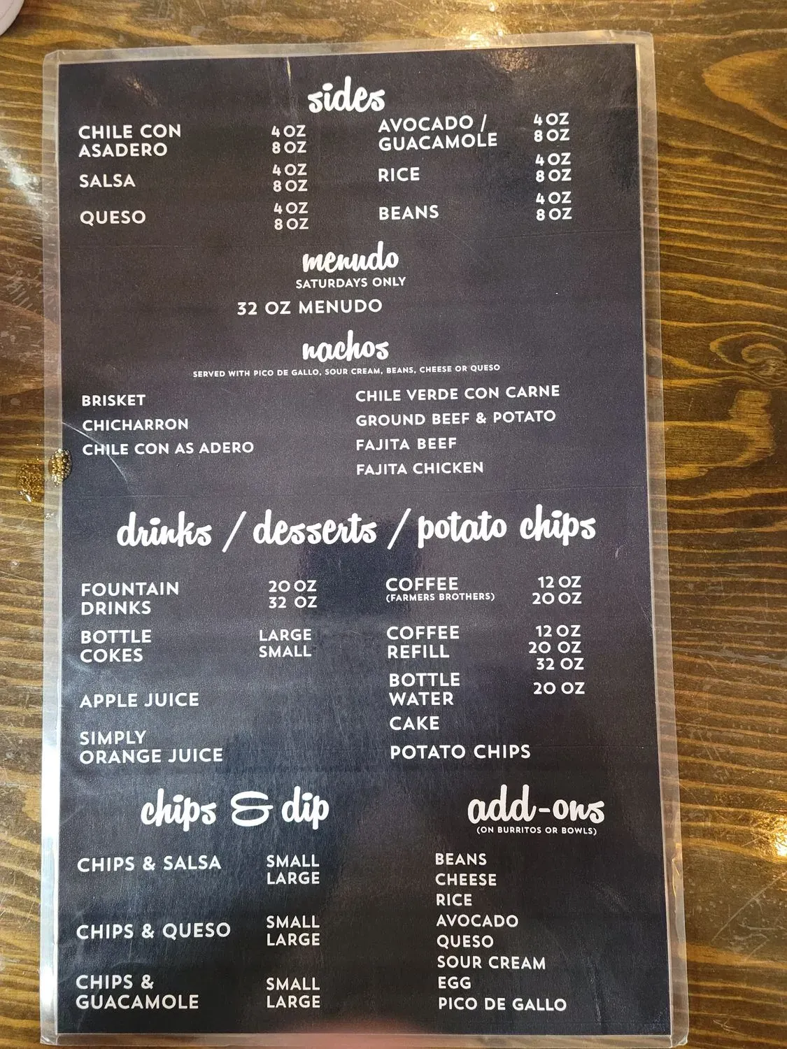 Menu 1