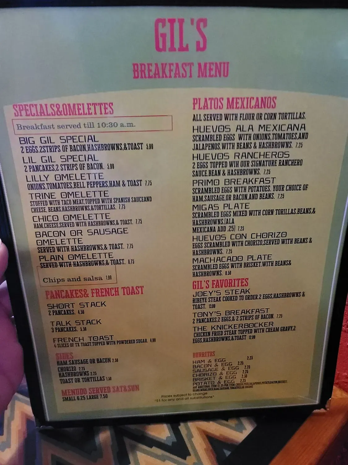 Menu 1