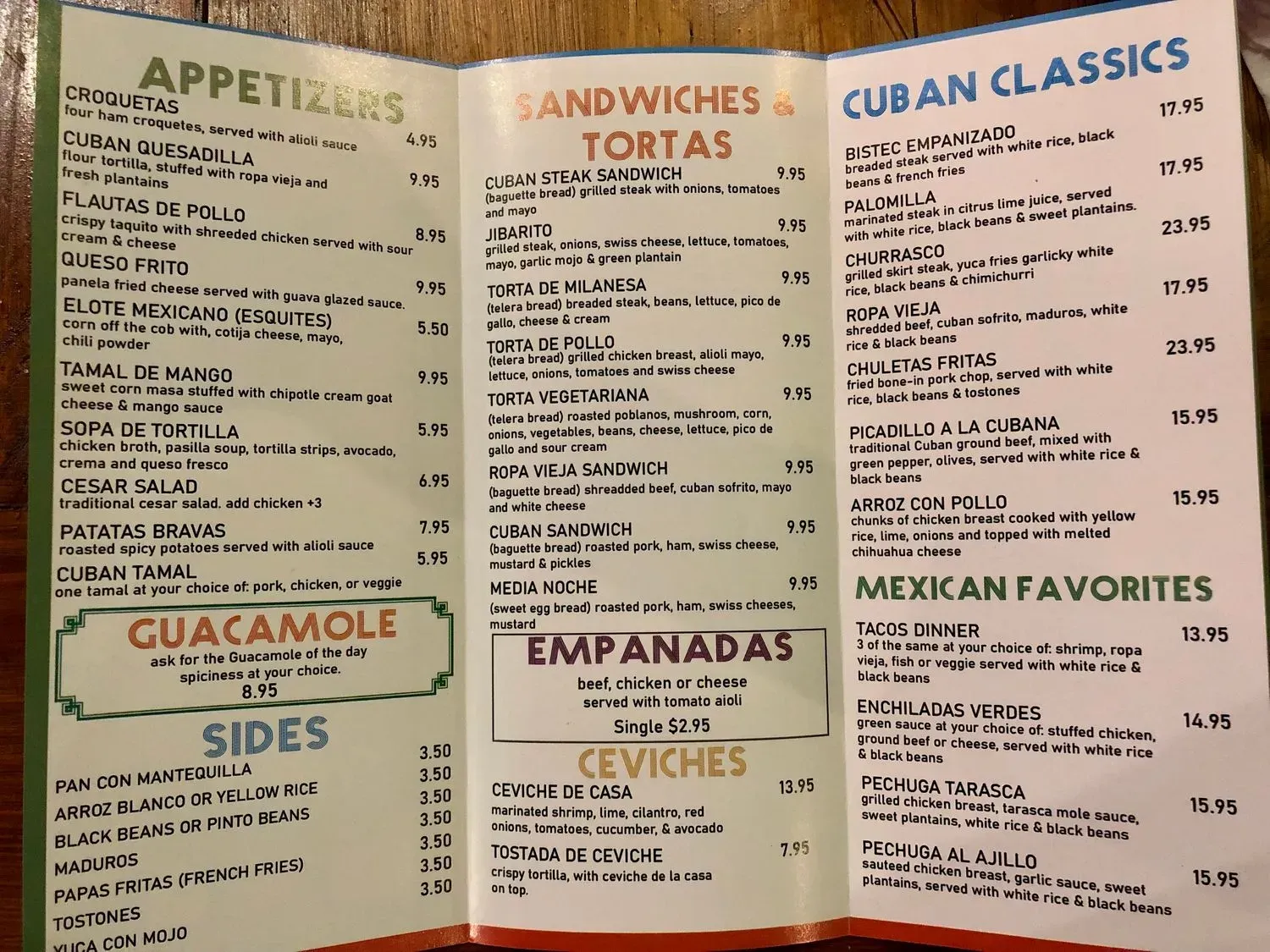 Menu 1